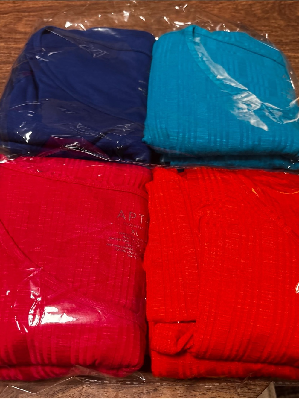 SET 4 Apt 9 NWT XL Kohls Essential Tee Elbow Sleeve Tops Blue Teal Pink Orange